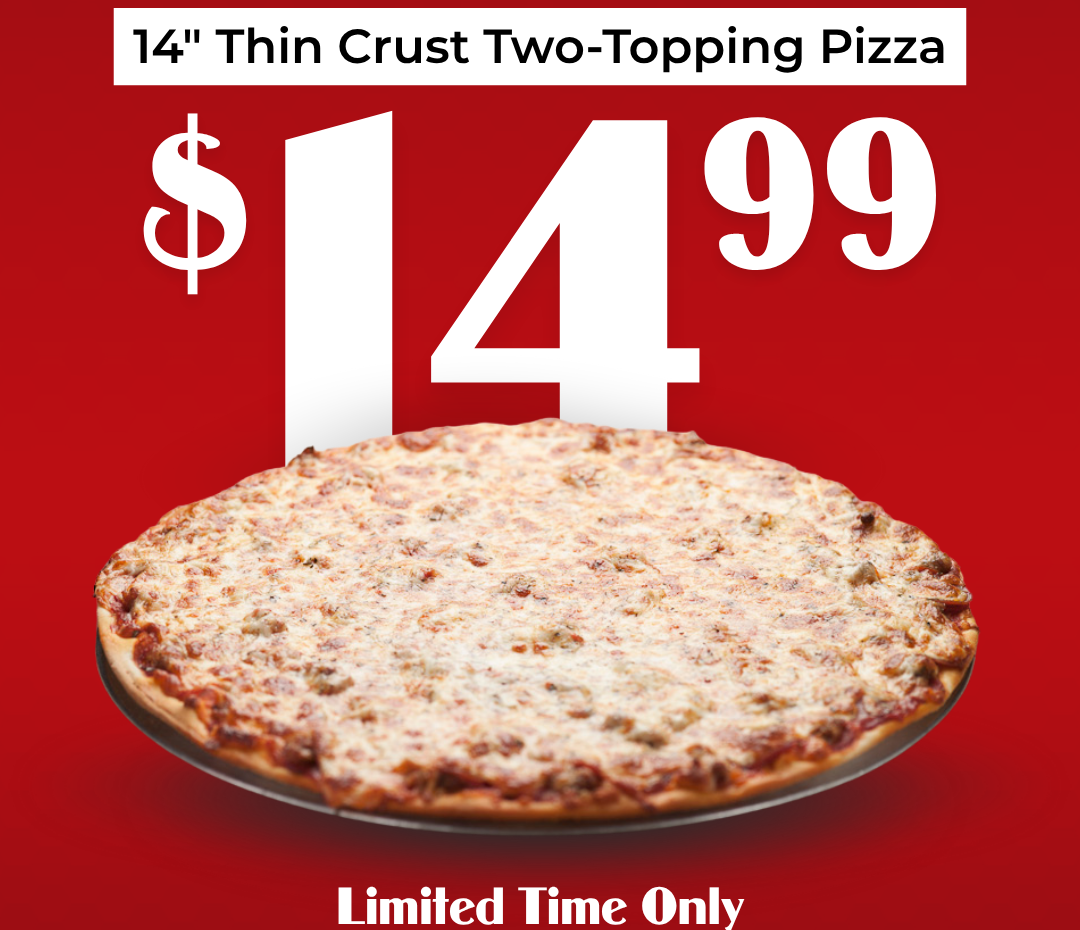 Limited time pizza special